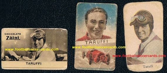 1930 's Taruffi trio of very rare cards including THE rookie cards, Zaini & Davit etc., sold as seen