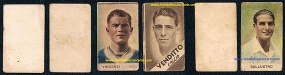 1930 's Vicenzi, Venditto & Atilla Sallustro NAPOLI trio of cards