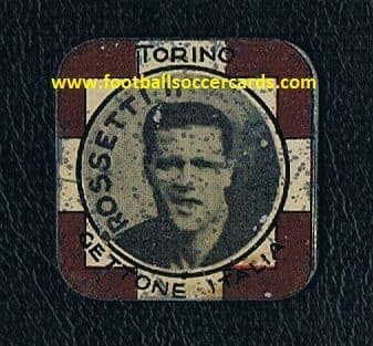 1930 the LEGEND Gino Rossetti Golden Boot for Torino, on a very rare metal card