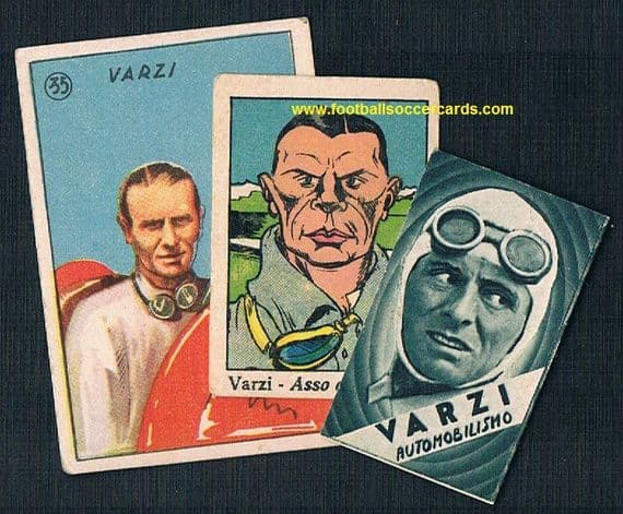 1930s Achille Varzi famous Italian racing driver Alfa Romeo Bugatti Auto Union 3 rare cards