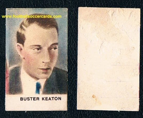 1930s Buster Keaton chocolates trade card from Italy