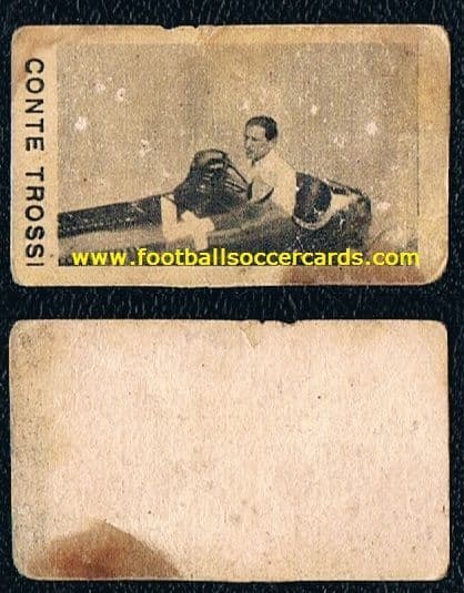 1930s Count Carlo Trossi F1 racing driver Italian trade card, car 4