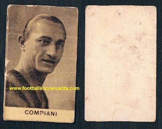 1930s Dario Compiani AC Milan trade card from Italy