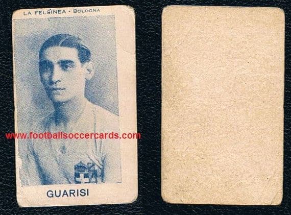 1930s Felsinea Chox WC34 winner Brazil-Italy Filo Guarisi trade card cc