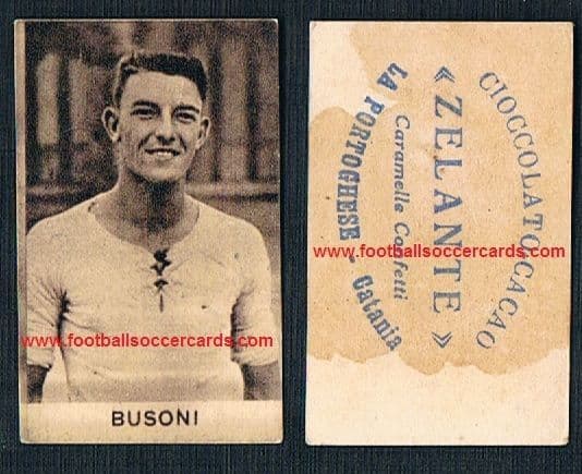 1930s Giovanni Busoni Torino Livorno Napoli Bologna ZELANTE trade card AMR