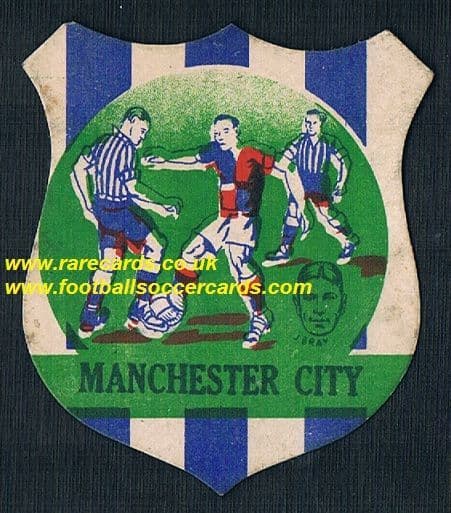 1930s John Bray Manchester City shield football card