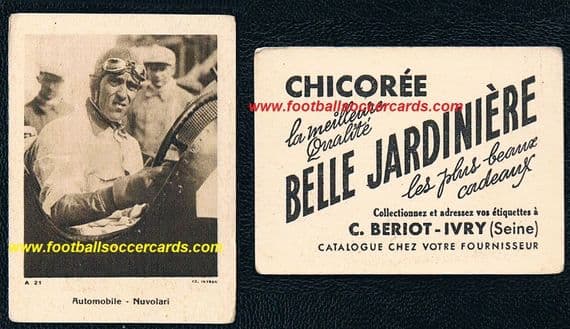 1930s Nuvolari A21 French trade card Beriot Ivry early '30s