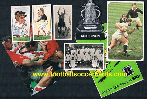1930s -present instant rugby union collection 8 cards with All Blacks as SEEN IN MY BOOK!