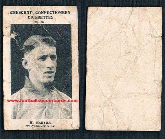 1931 Billy Harthill Wolves Everton Liverpool Crescent confectionery card