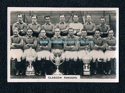 1931 Bullseye & Boys Cinema mag free gift soccer card RANGERS team