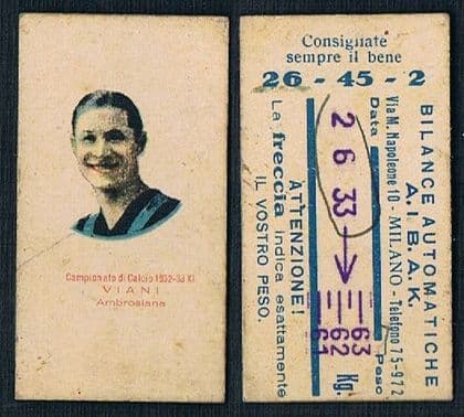 1931 Gipo Viani INTER, 5th-most appearances all-time manager MILAN European Cup 1963, AIBAK