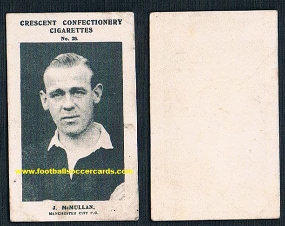 1931 Jimmy McMullen THE LEGEND Manchester City & Partick, Scotland all time great