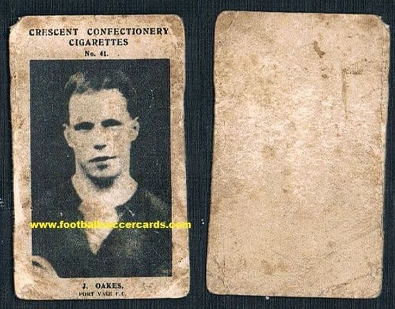1931 Jimmy Oakes Port Vale Charlton Athletic Crescent Confectionery card