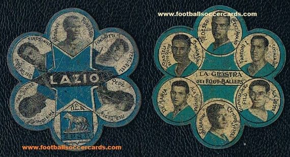 1931 Lazio metal card by DEA Giostra, Brazil Pepe & Filo Guarisis, Sclavi & legendary team