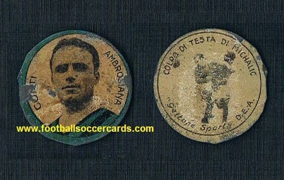 1931 Leopoldo Conti INT'L CUP WINNER & Serie-A x2 INTER with NAPOLI Marcello Mihalich DEA metal pog