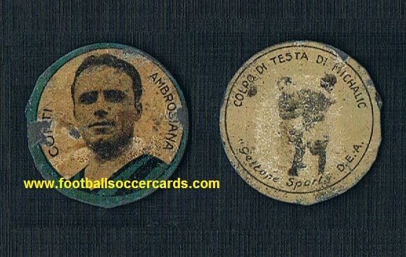 1931 Leopoldo Conti INT'L CUP WINNER & Serie-A x2 INTER with NAPOLI Marcello Mihalich DEA metal pog