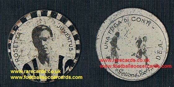 1931 Virginio Rosetta WC34 captain winner Juve Leopoldo Conti INTER DEA Gettone Sport metal pog