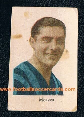 1932 -33 Giuseppe Meazza trade card from Italy, HOF legend, Inter