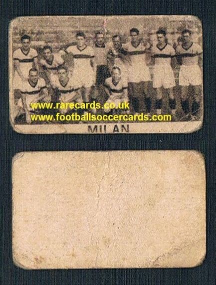 1932 A.C. Milan squadra con maglia bianca Italian trade card