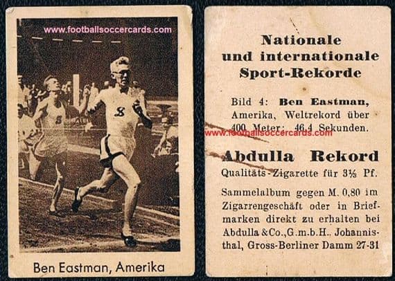 1932 Abdulla Blazin' Ben Eastman USA National und Internationale Sport-Rekorde HOF Track & Field ATG