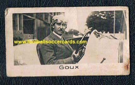 1932 Belgian Jules Goux Winner Indy500 Belgian BIE ABEILLE card
