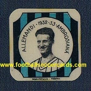 1932 Luigi Allemandi INTER - unusual very rare celluloid card by Domanitalia