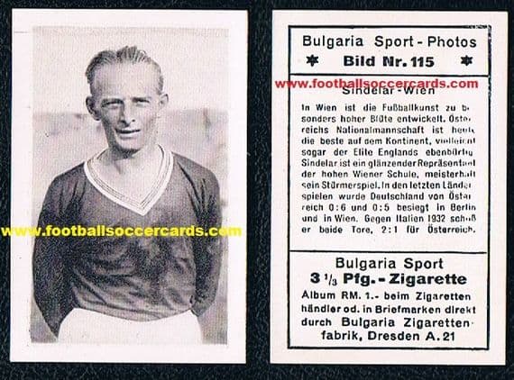1932 Matthias Sindelar Vienna Wien Bulgaria tobacco Sport-Photos series - $1200 on eBay