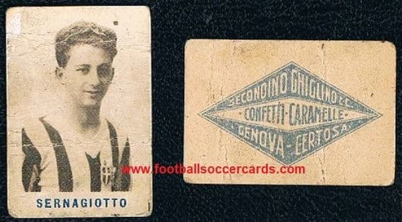1932 Pedro Sernagiotto Juventus & Brazil Palmeiras, Secondino Ghiglino card