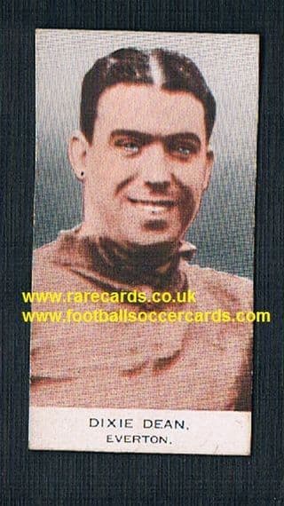1932 Phillips BDV card packet issue Dixie Dean Everton (no Capt.) back clean