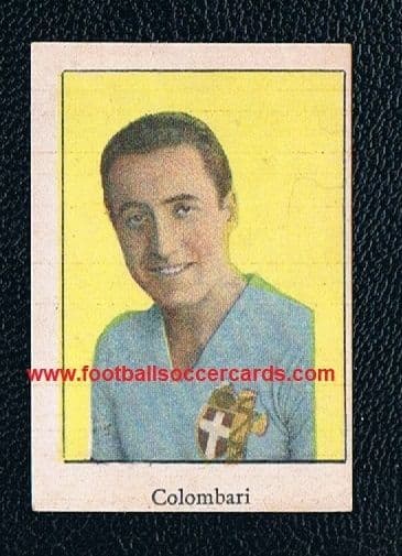 1933 -34 Enrico Colombari Italia Torino Pisa & Napoli trade card