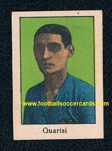 1933 -34 Filo Guarisi, Select XI of WC34 Brazil star Italian trade card Brazil champ x3 Paulistano