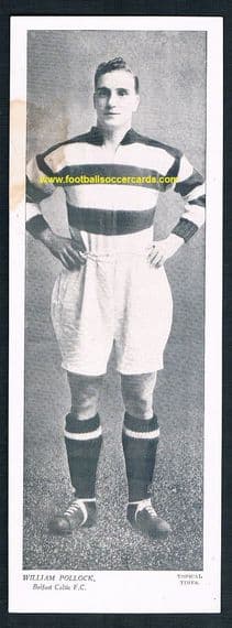 1933 Billy Pollock Belfast Celtic footballer Topical Times Irish issue - stain