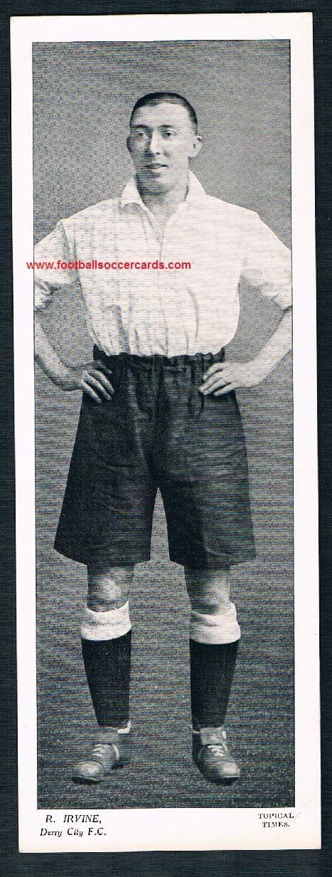 1933 Bobby Irvine EVERTON Derry footballer Topical Times Irish issue
