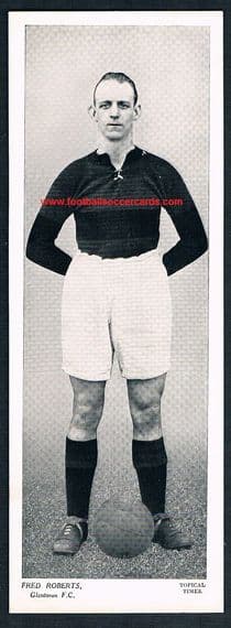 1933 Fred Roberts Belfast Celtic Glentoran Distillery footballer Topical Times Irish issue