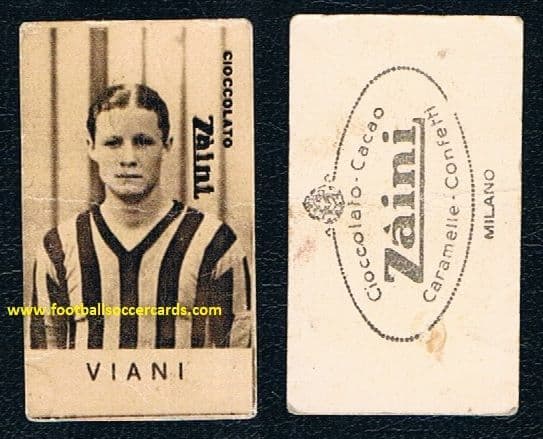 1933 Gipo Viani INTER Italian chocolates trade card