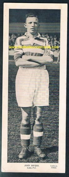 1933 John Divers CELTIC Scottish-only issue by Topical Times lined paper to rear