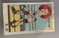 1933 Max Baer LEGEND HOF RING BOXER Atti Bassi coffee trade card frm Italy WORLD CHAMP ! rookie card