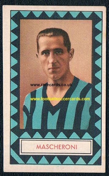 1934 Abissinia Chocs trade card of Ernesto Mascheroni World Cup 1930 WINNER!