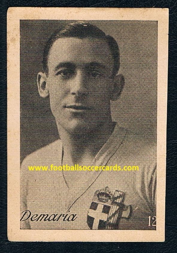 1934 Demaria WC30 runner up & WC34 winner! Vecchi card, no glue