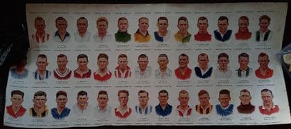 1934 Dixie Dean UNCUT ORIGINAL SHEET of Carreras footballer cigarette cards x 38 cards uncut