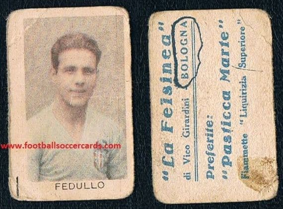 1934 Fedullo of Bologna & Italia on a Felsinea card