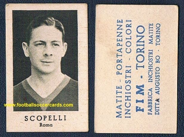 1934 FIM card Alejandro Scopelli ARGENTINA ITALIA & AS Roma goalscorer 1st World Cup !