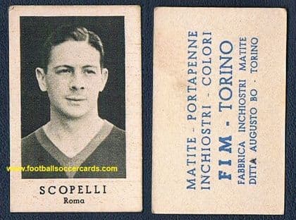 1934 FIM card Alejandro Scopelli ARGENTINA ITALIA & AS Roma goalscorer 1st World Cup !