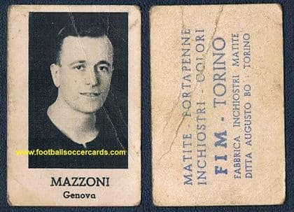 1934 FIM card Alfredo Mazzoni GENOA Modena