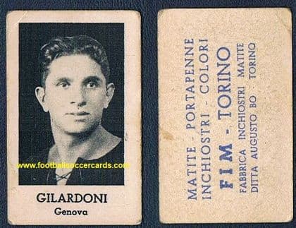 1934 FIM card Amilcare Gilardoni GENOA Sanremese