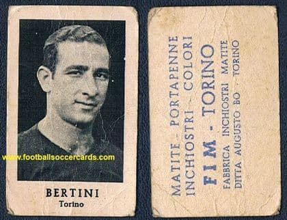 1934 FIM card Demostene Bertini TORINO & Brazil Fluminense
