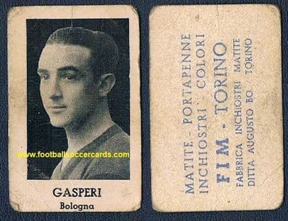 1934 FIM card Felice Gasperi BOLOGNA & ITALIA 4 Serie-A wins