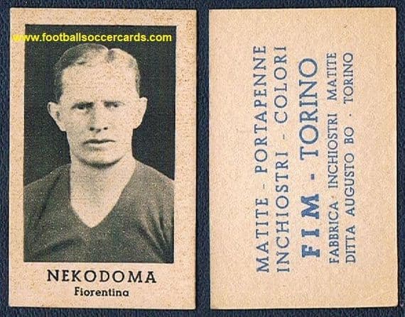 1934 FIM card János Nehadoma Fiorentina ASL Golden Boot 1929 Brooklyn Hakoah & Wanderers SOLD