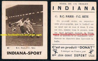 1934 Ivan Beck Ivika Bek Yugoslavia 3goals at WC30 Sete v RC Paris Indiana Sport card #45 France