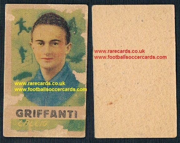 1934 Luigi Griffanti goalie Inter Ambrosiana very rare Italian trade card